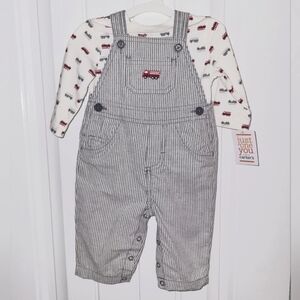 3m infant Overalls with firetruck long sleeves. NWT